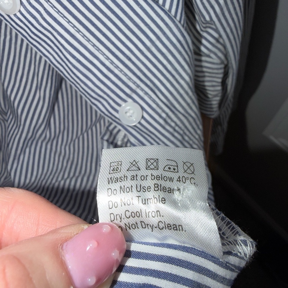 Women’s Striped Button-Up Shirt - Picture 3 of 5
